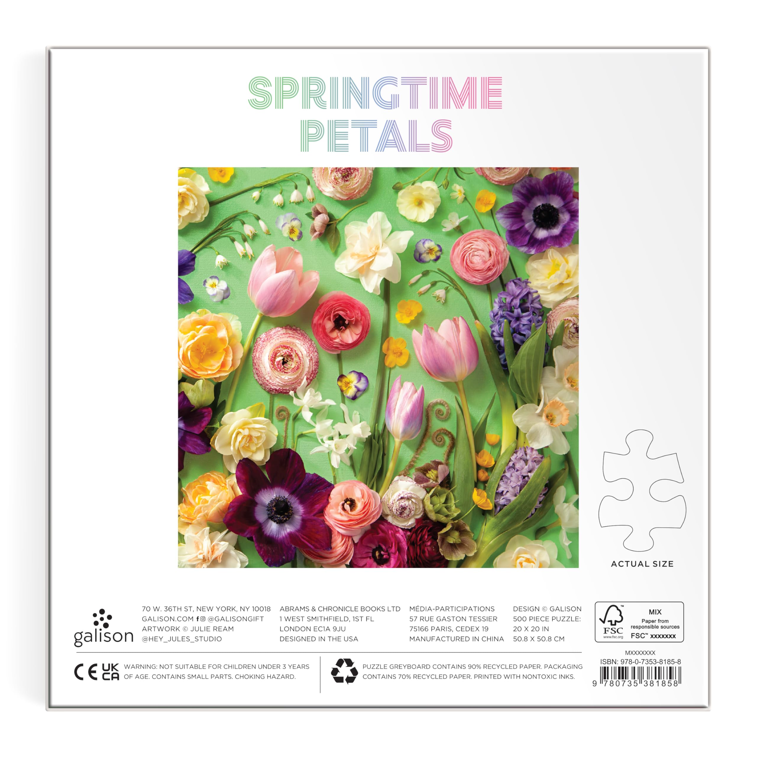 Springtime Petals – 500 Piece Puzzle Featuring A Variety Of Flowers Blooming During Spring Months