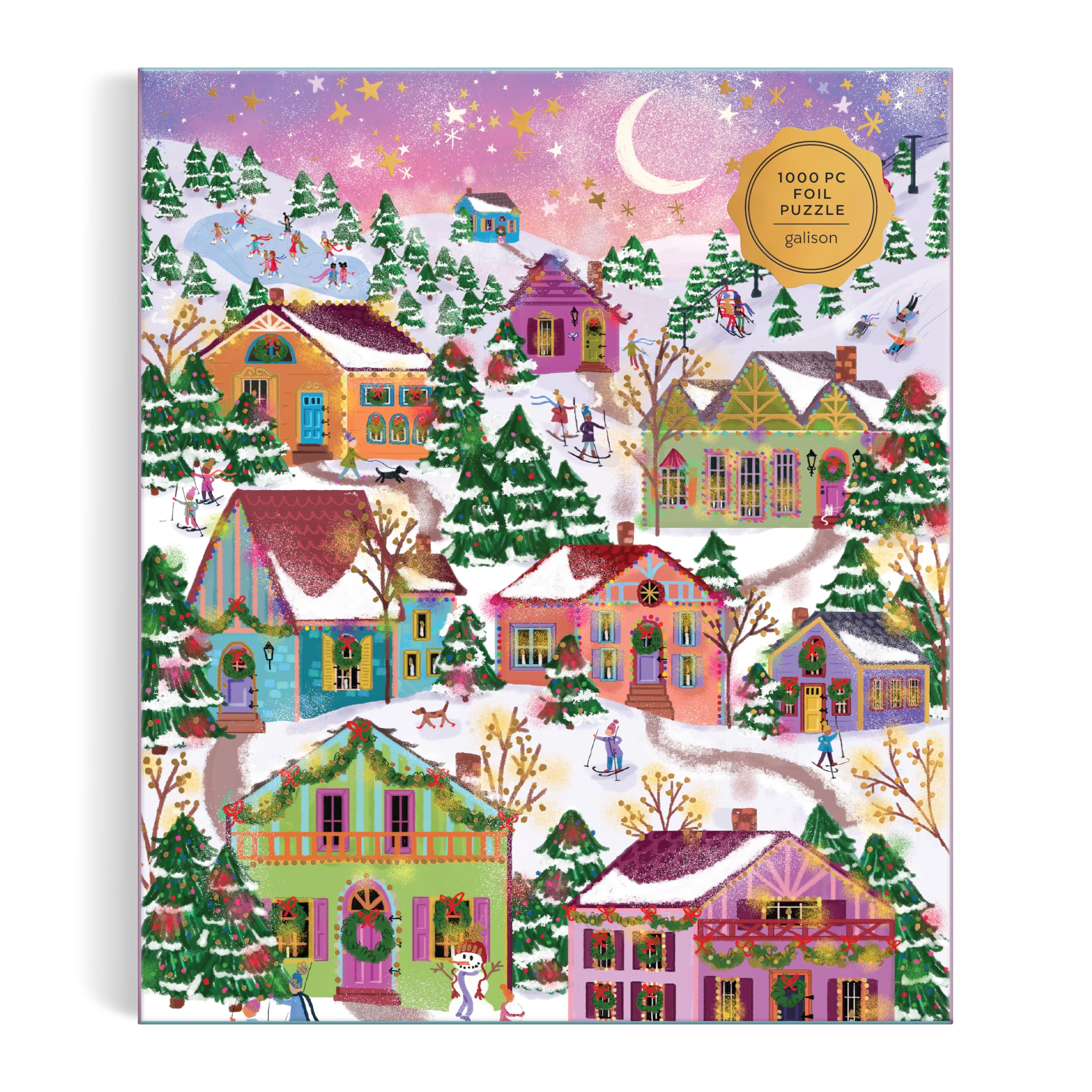 Snowcap Village 1000 Piece Foil Puzzle