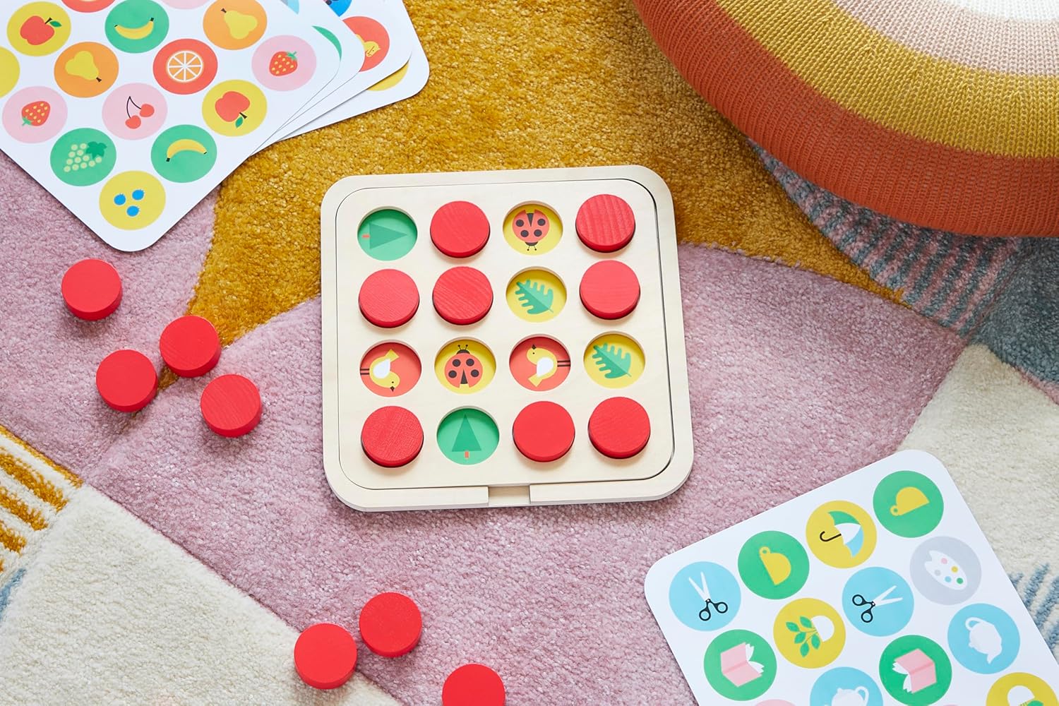 Multi-Theme Matching Wooden Memory Game