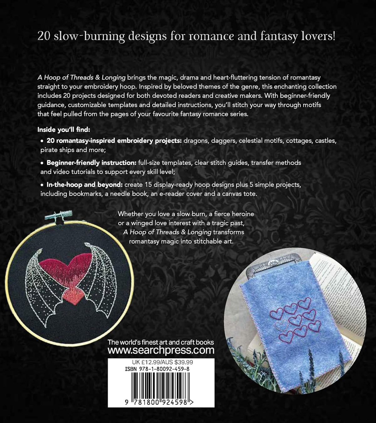 A Hoop of Threads and Longing: 20 Romantasy Embroidery Projects