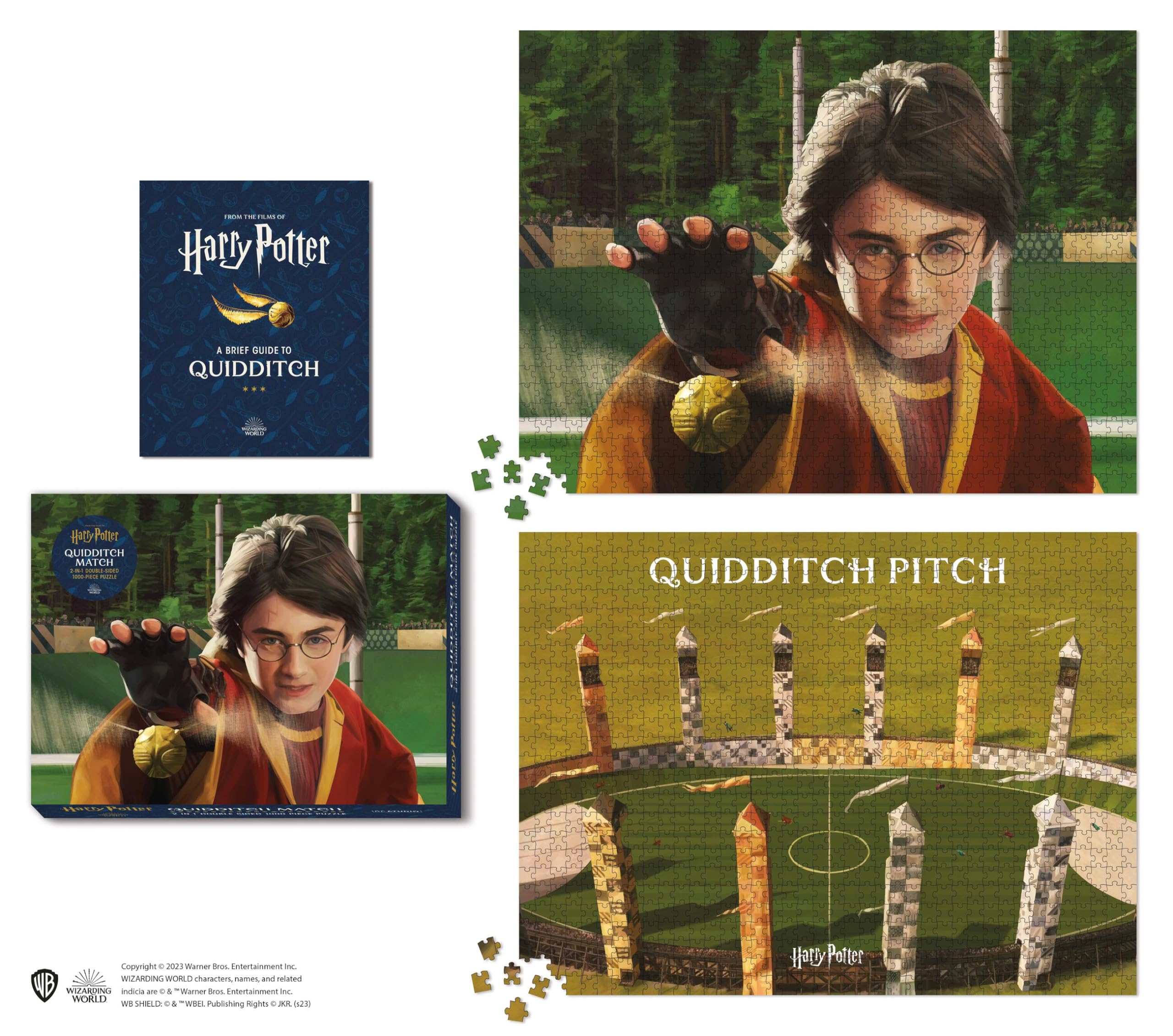 Harry Potter Quidditch Match 2-In-1 Double-Sided 1000-Piece Puzzle: 1000-pieces
