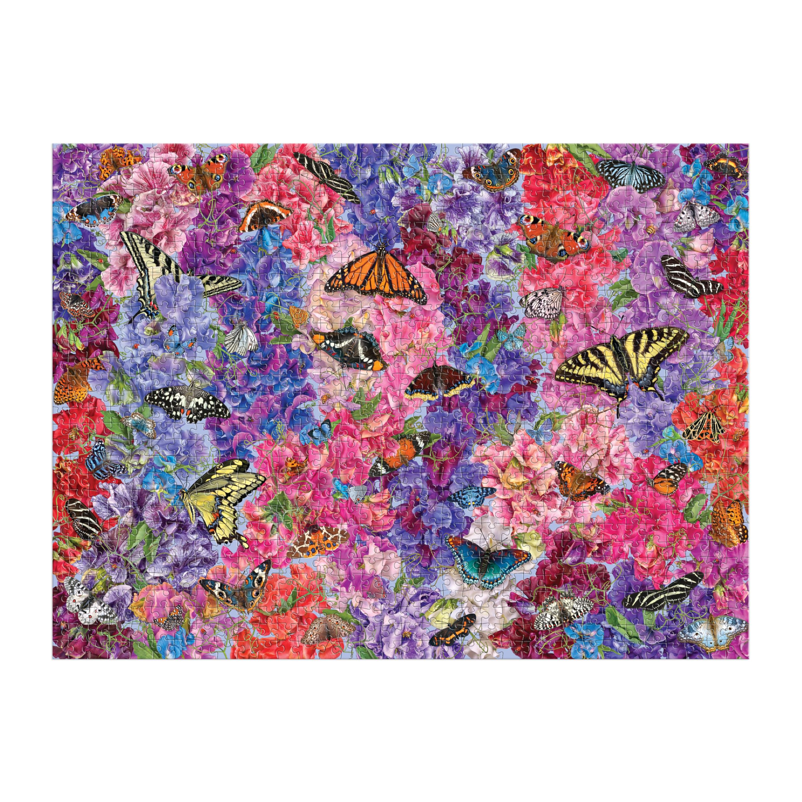 Troy Litten Butterflies In the Sweet Peas 1000 Piece Puzzle
