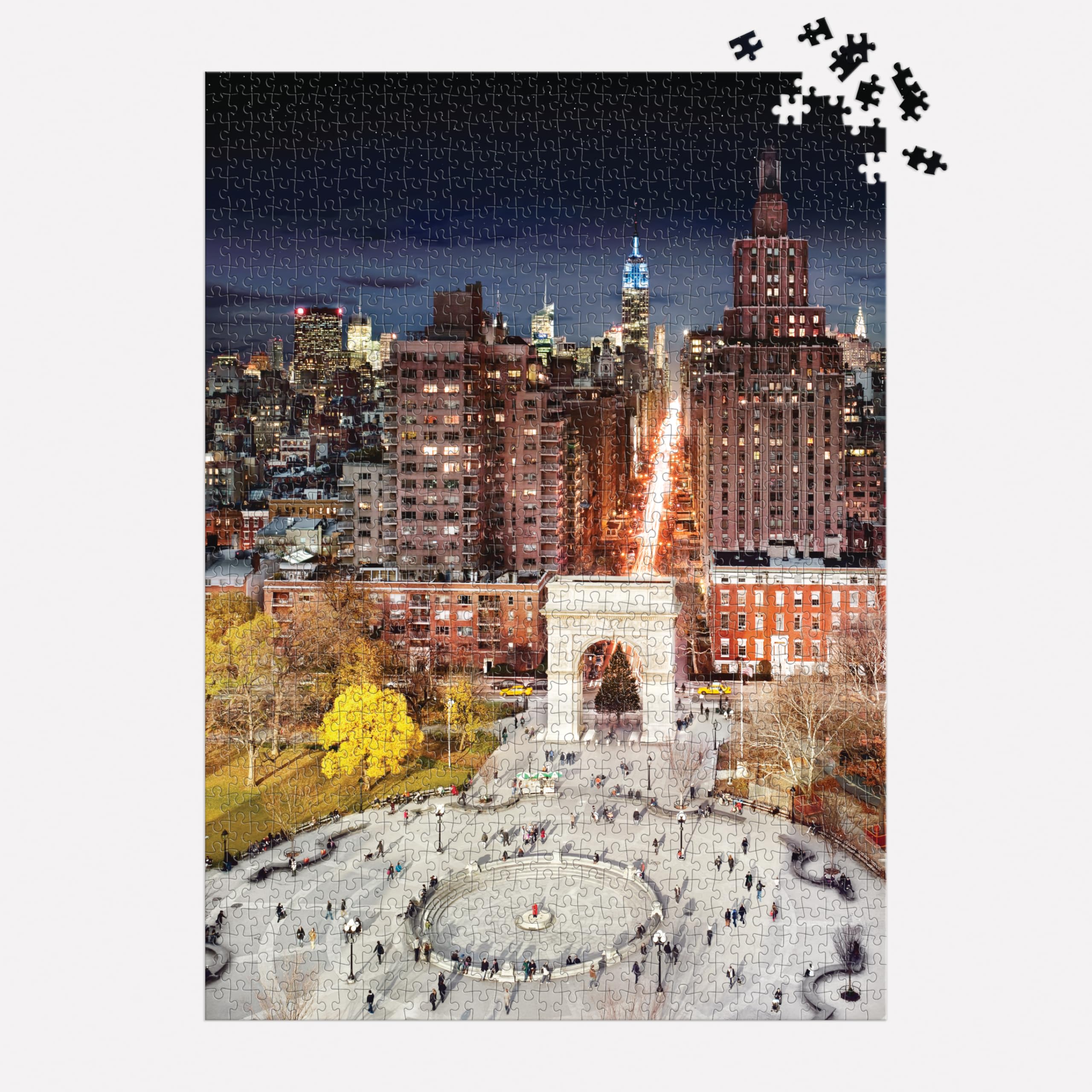 Washington Square Park – 1000 Piece Stephen Wilkes Jigsaw Puzzle Featuring Beautiful Day To Night Photography Of Iconic NYC Park