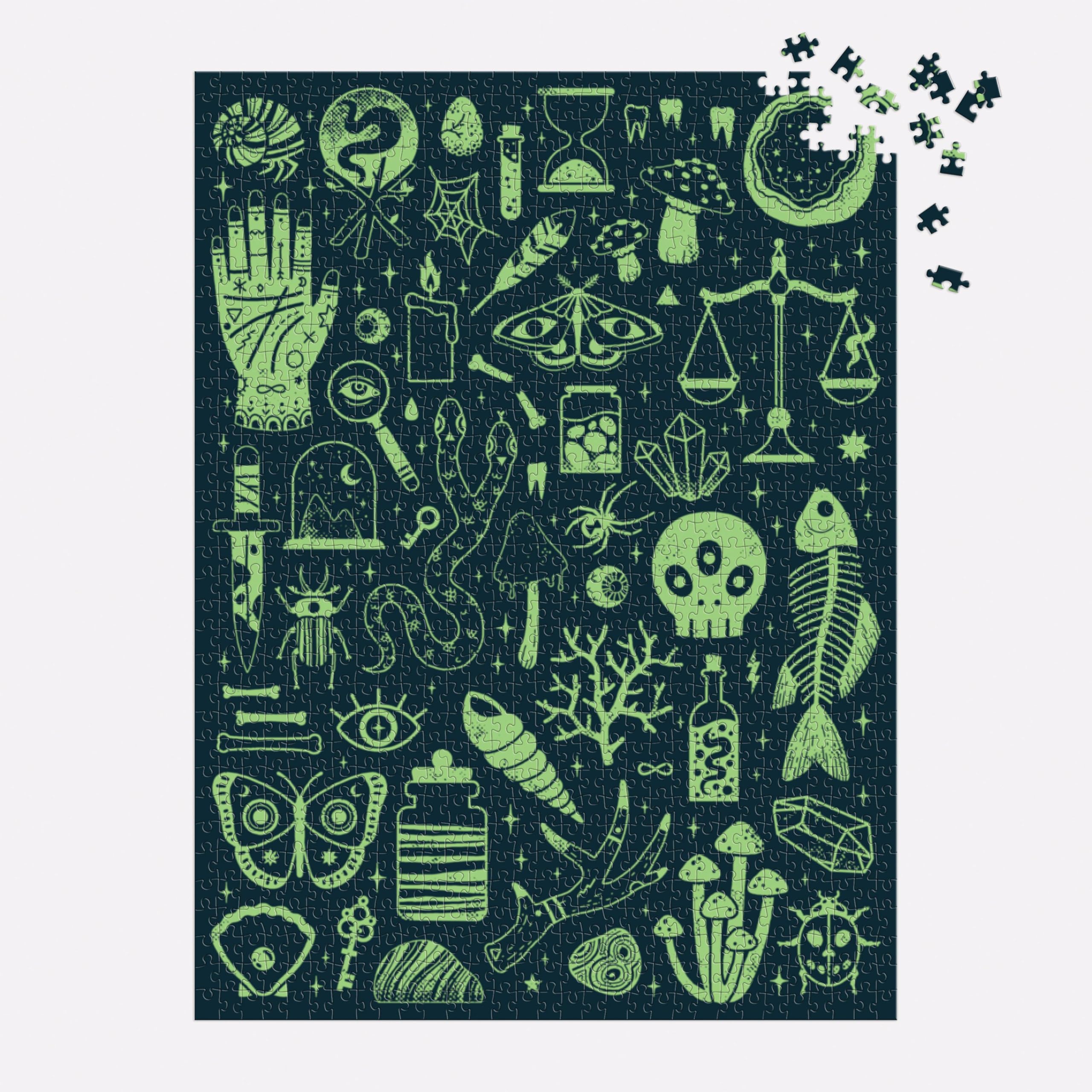 Occult and Curious 1000 Piece Glow in the Dark Puzzle