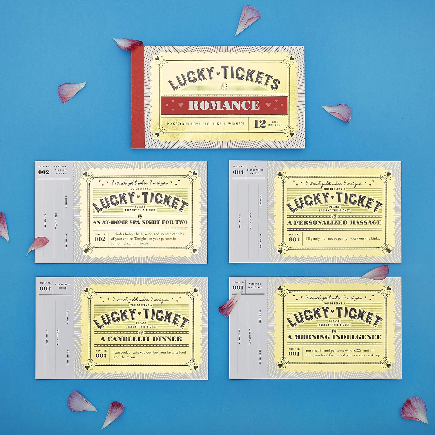 Lucky Tickets for Romance: 12 Gift Coupons