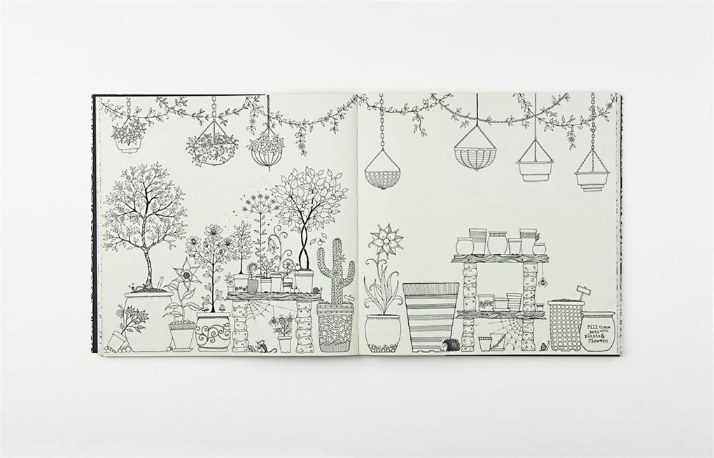 Secret Garden - An Inky Treasure Hunt and Colouring Book