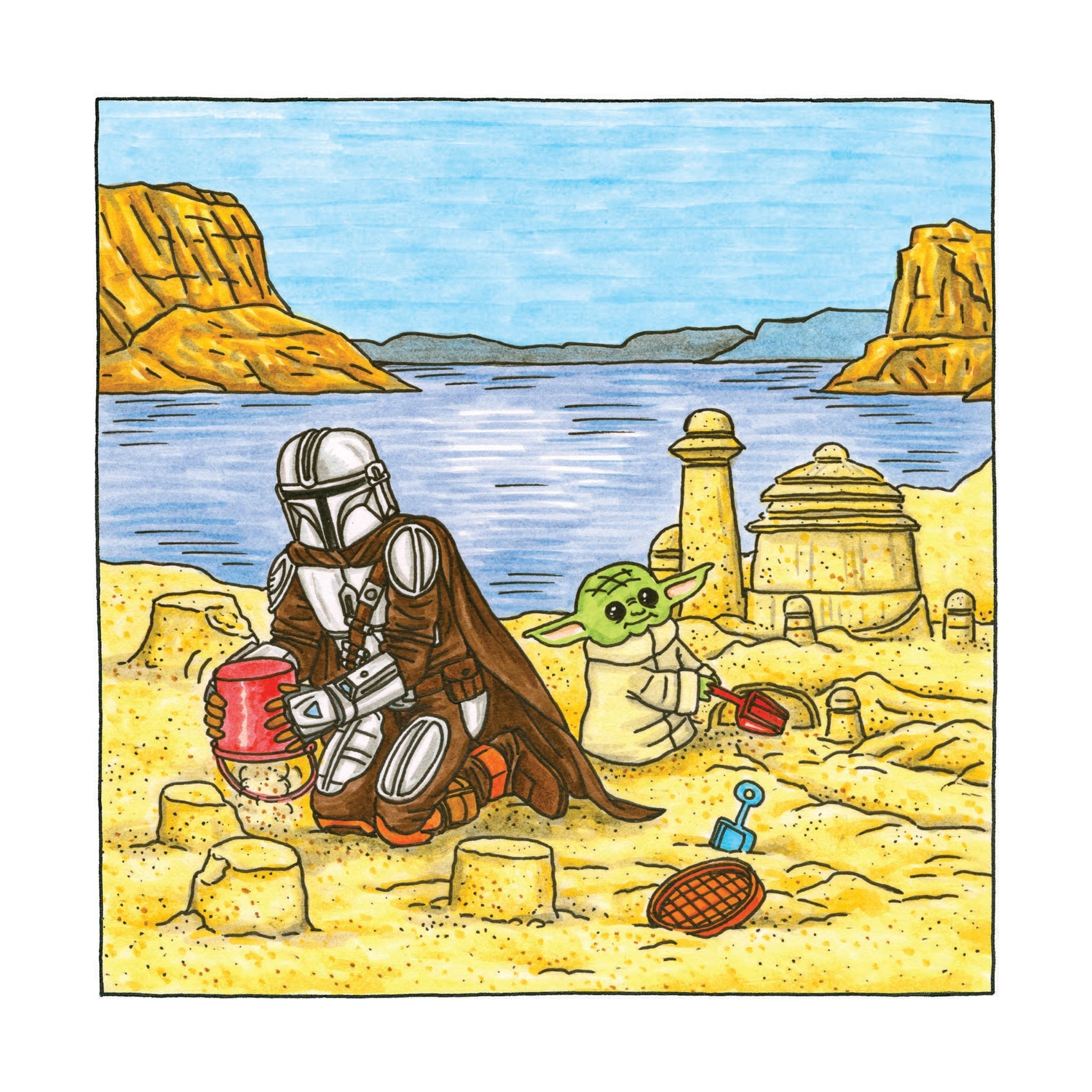 Star Wars The Mandalorian and Child 2027 Wall Calendar