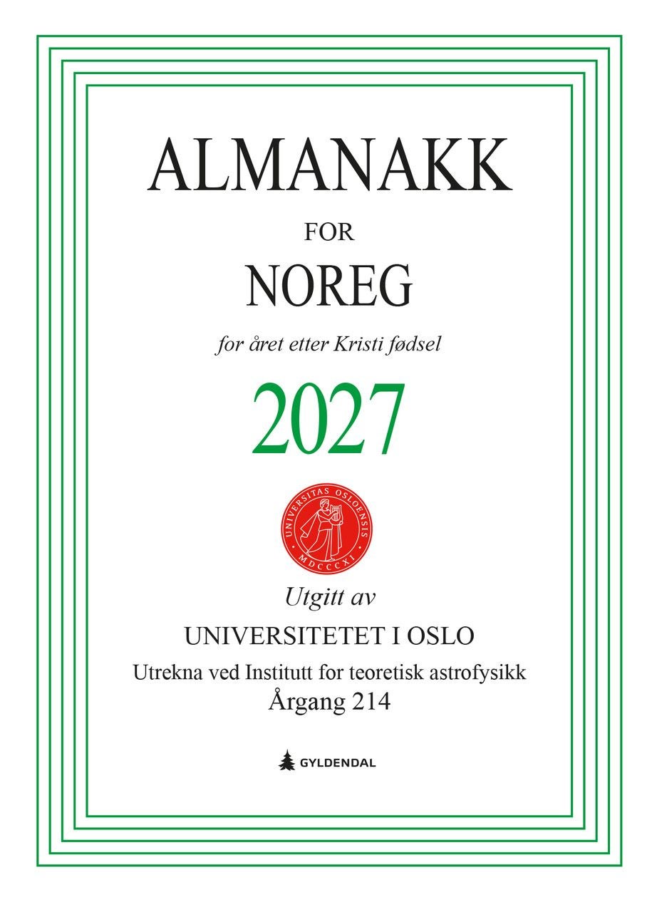 Almanakk for Noreg 2027