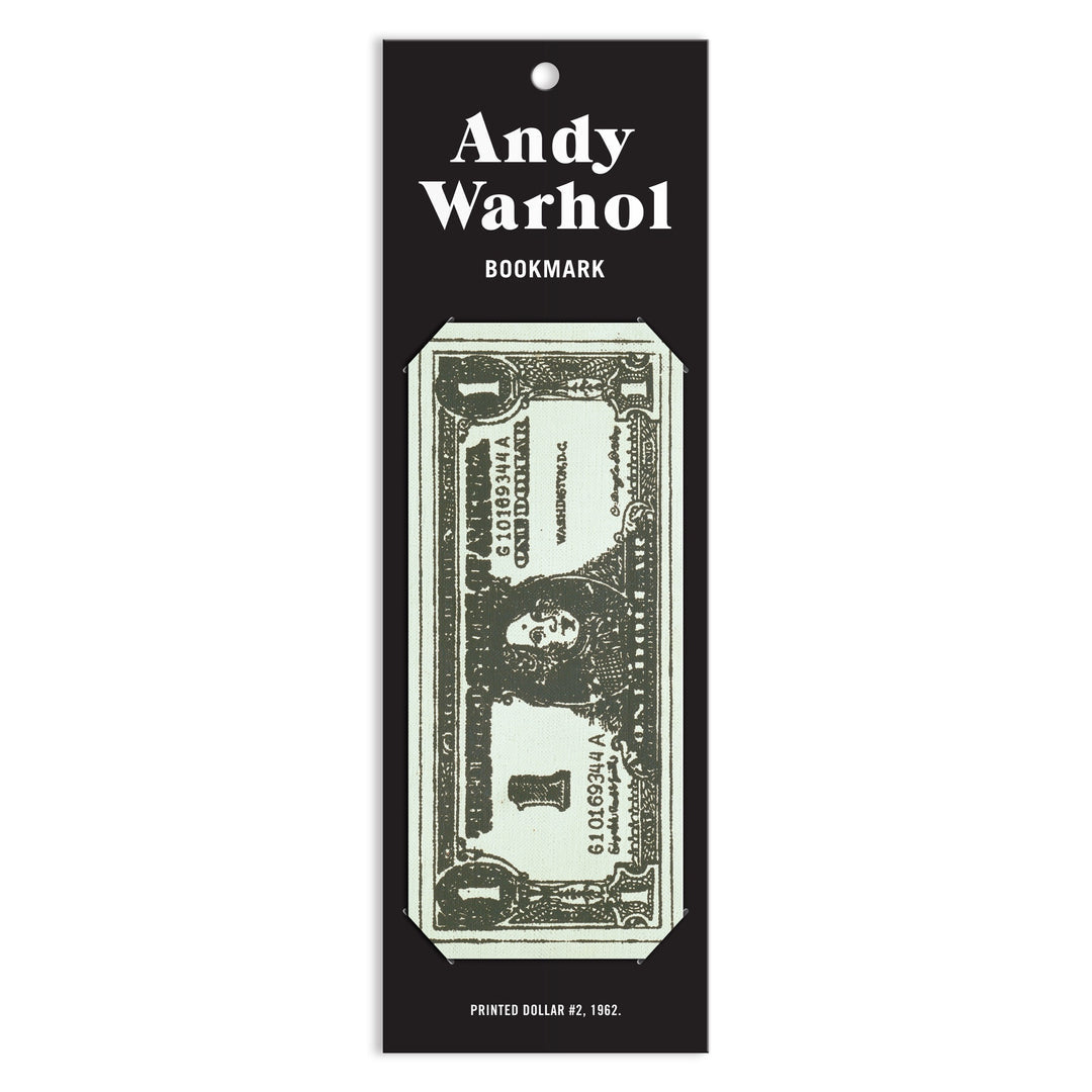 Andy Warhol Dollar Bill Shaped Bookmark