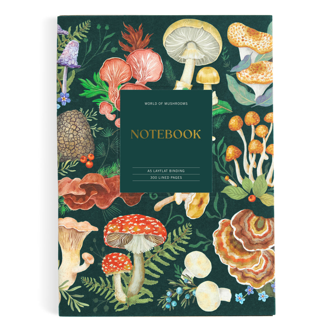 World of Mushrooms Premium A5 Notebook