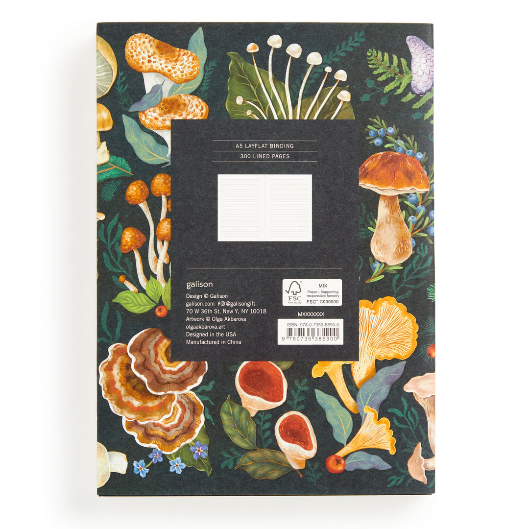 World of Mushrooms Premium A5 Notebook