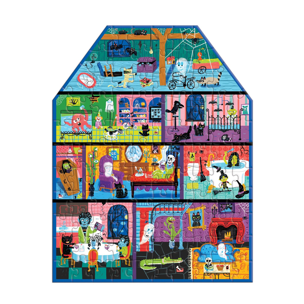 Spooky House 100 Pc House-Shaped Puzzle