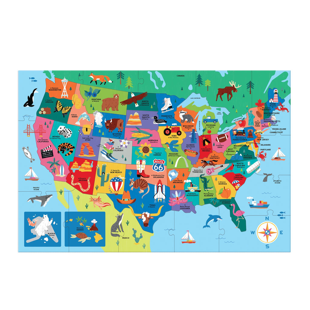 Map of the U.S.A. 50 Piece Giant Floor Puzzle