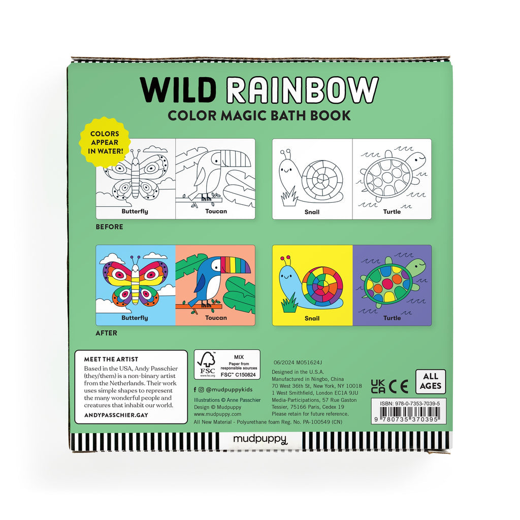 Wild Rainbow Color Magic Bath Book