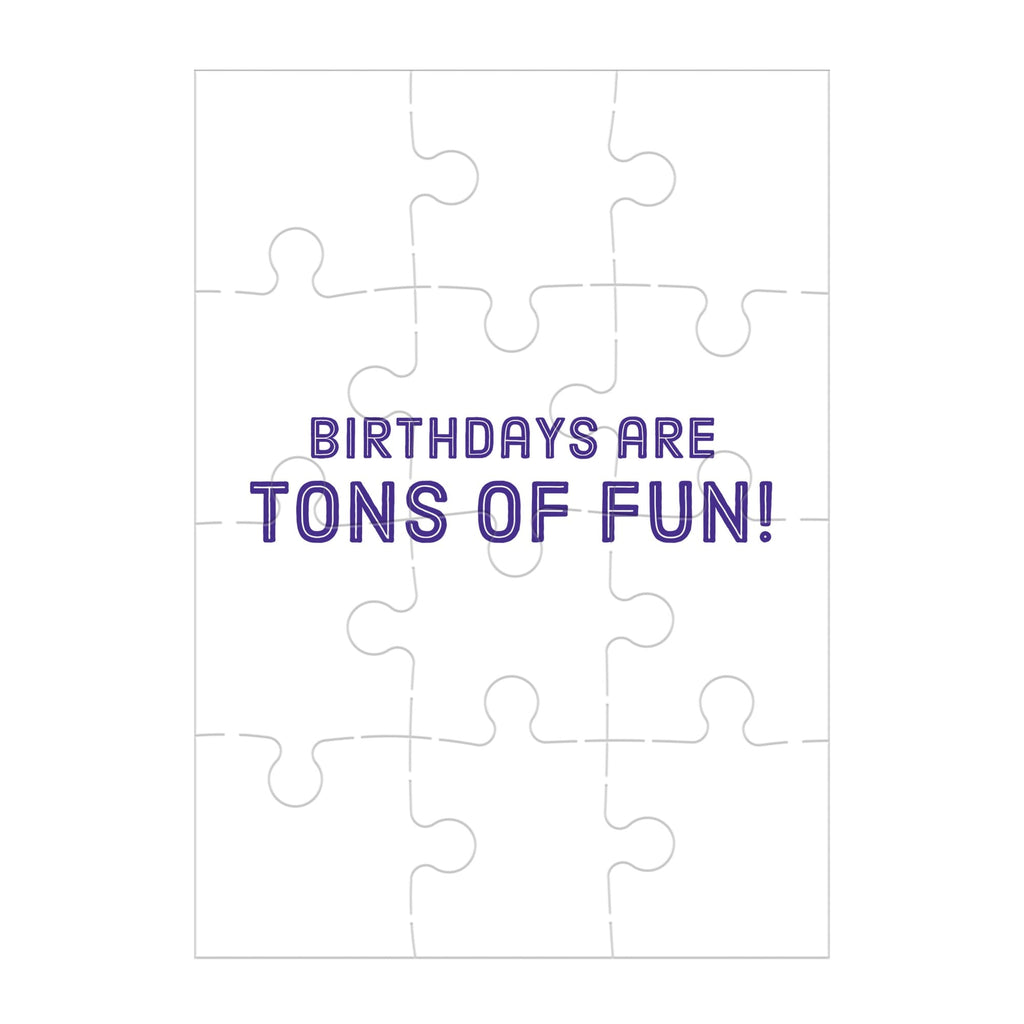 Construction Site Birthday Greeting Card Puzzle