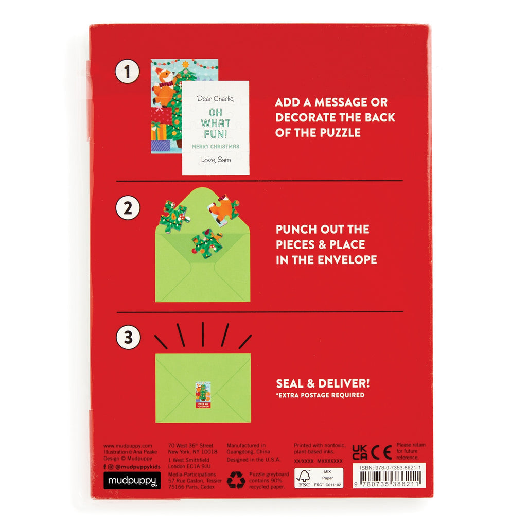 Christmas Critters Greeting Card Puzzle