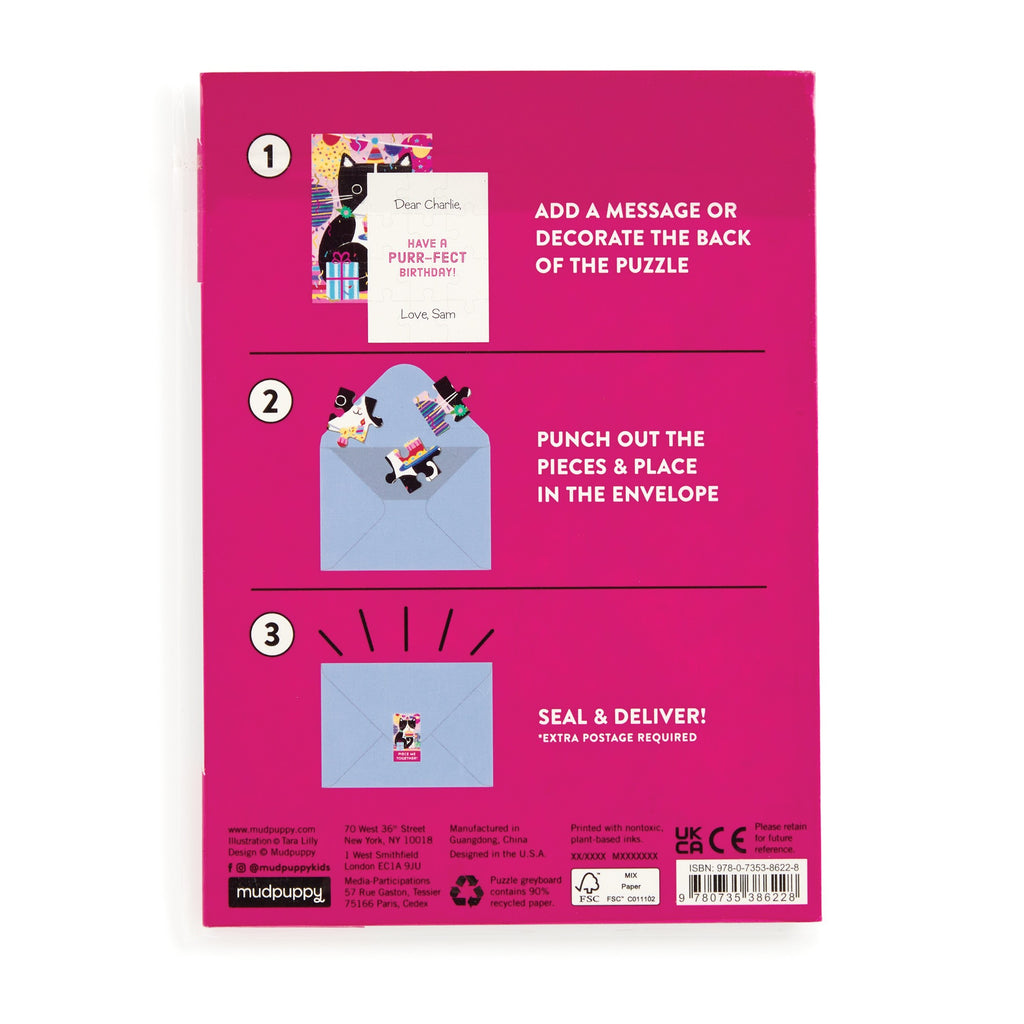 Purr-fect Cat Birthday Greeting Card Puzzle
