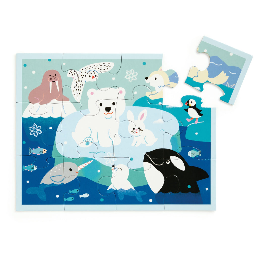 Arctic Friends 12-Piece Pouch Puzzle