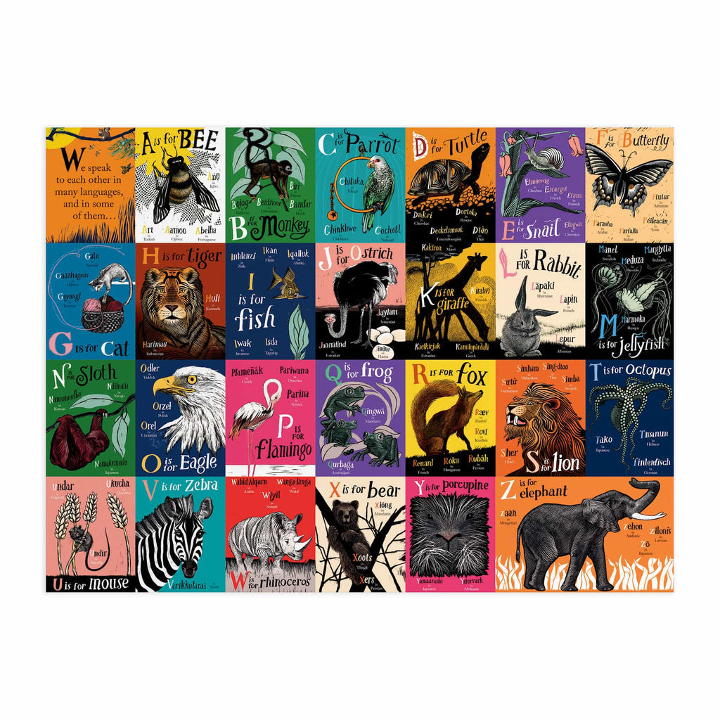 A is for Bee: An Alphabet in Translation 1000 Piece Family Puzzle
