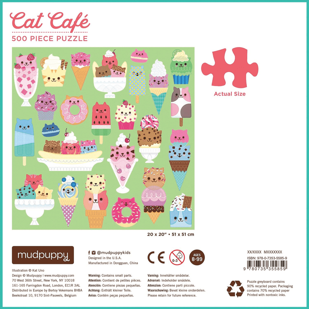 Cat Cafe 500 Piece Family Puzzle