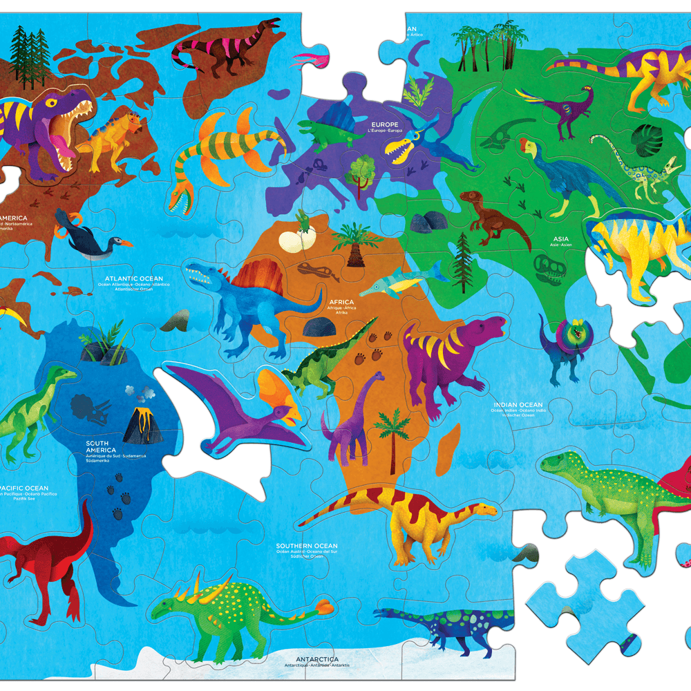 Dinosaur World Geography Puzzle