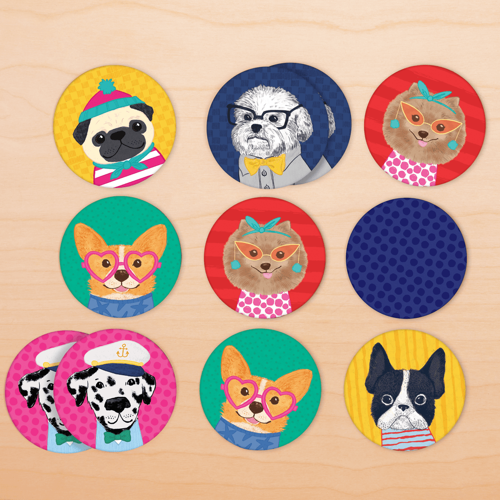 Dog Portraits Mini Memory Match