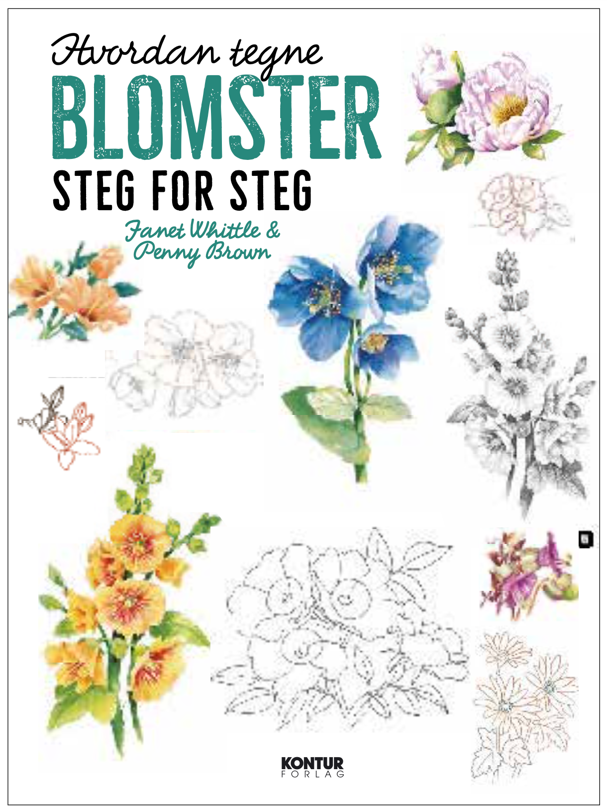 Hvordan tegne blomster steg for steg