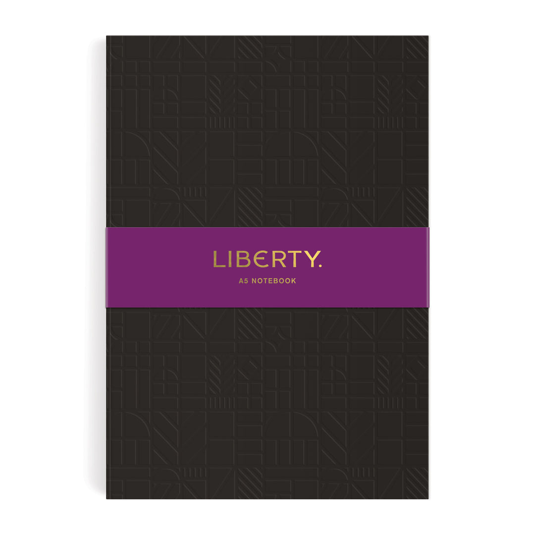 Liberty Black Tudor A5 Embossed Journal