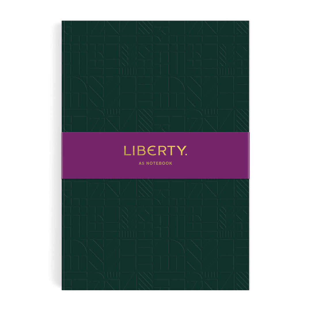 Liberty Dark Green Tudor A5 Embossed Journal