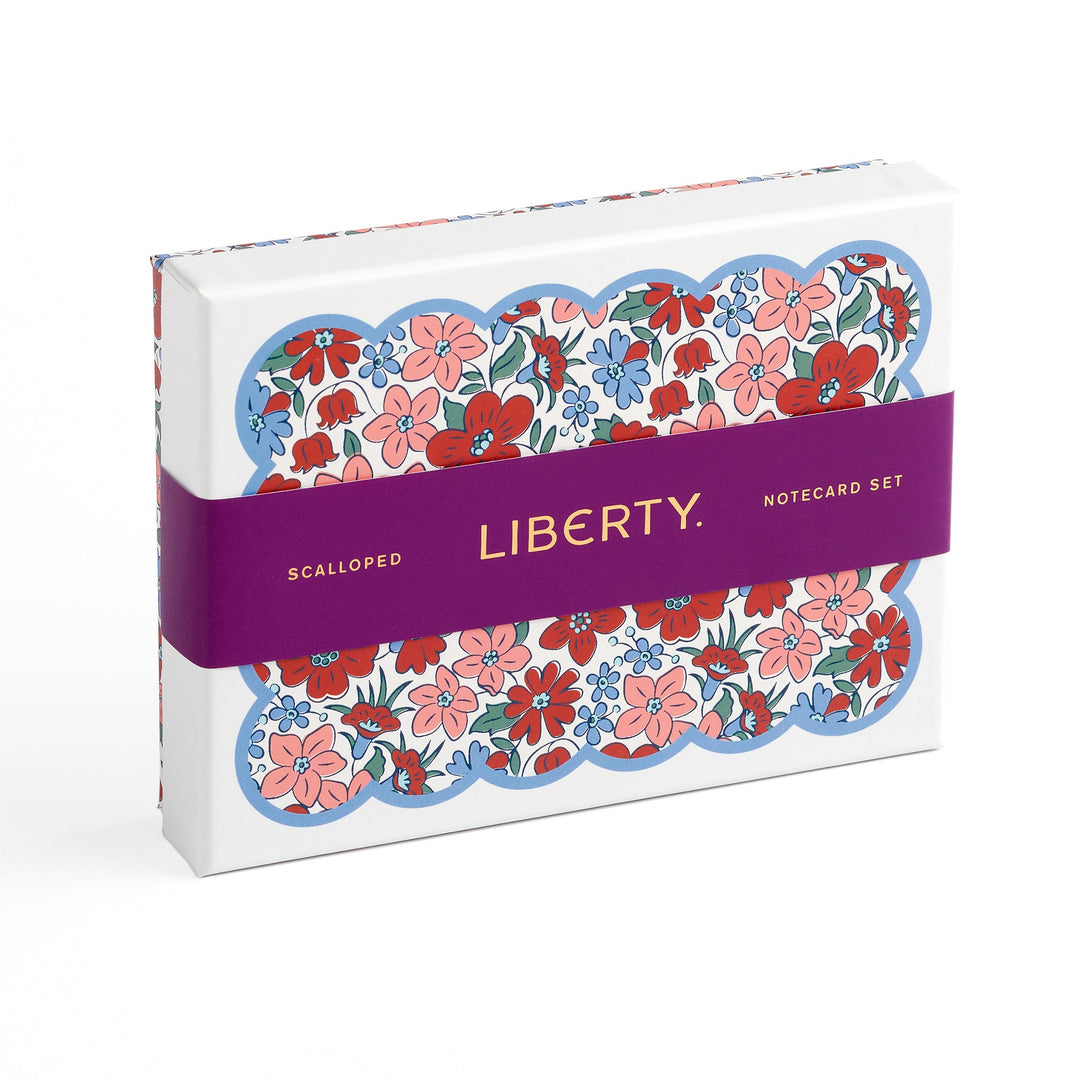 Liberty Scalloped Shaped Notecard Set