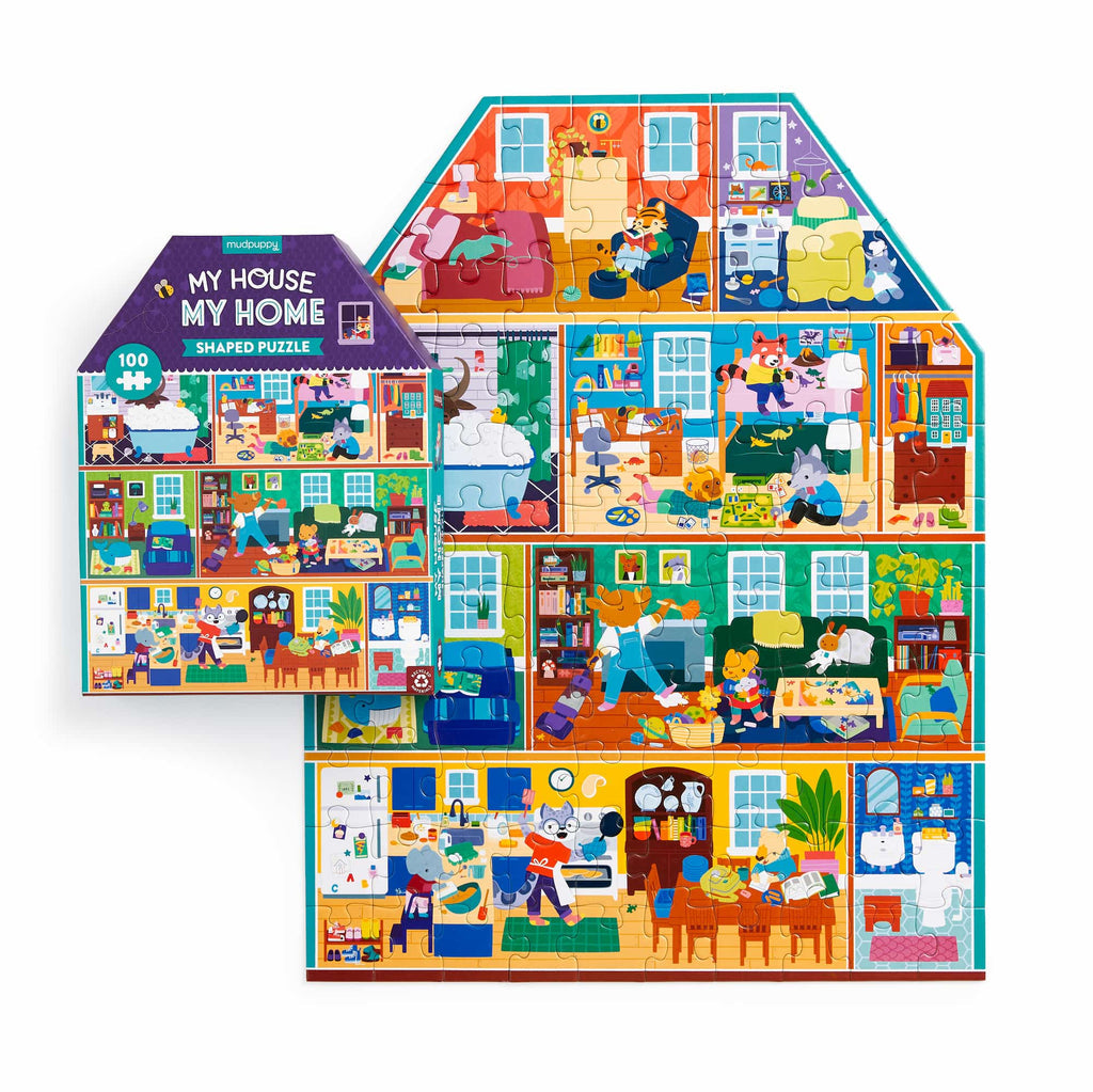 My House, My Home 100 Piece House-Shaped Puzzle