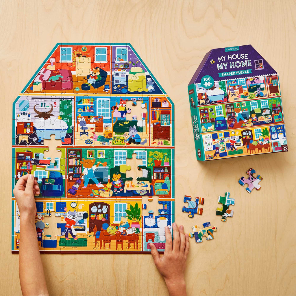 My House, My Home 100 Piece House-Shaped Puzzle