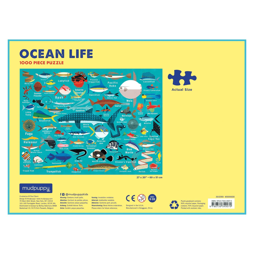 Ocean Life 1000 Piece Family Puzzle