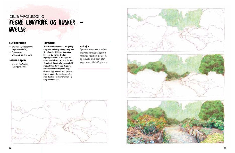 Denne boken vil lære deg å tegne med fargeblyanter!