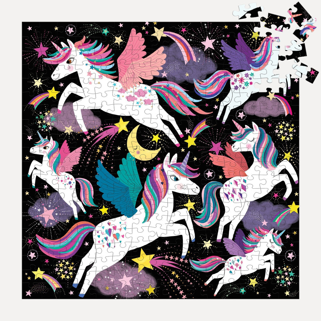 Unicorns Illuminated 300 Piece Glow in the Dark Family Puzzle
