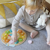 Multi-Language + Counting + Colors Wooden Learning Clock