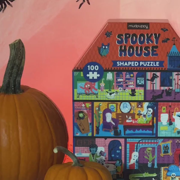 Spooky House 100 Pc House-Shaped Puzzle