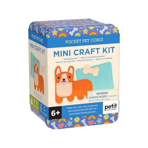 Mini Craft Kit: Pocket Pet Corgi Dog - Portable Felt Sewing Kit