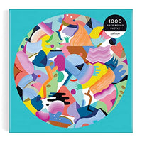 Mina Hamada Luna de Flor Round Jigsaw Puzzle, Vibrant Colors