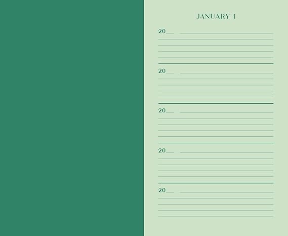 Malachite Green One Line a Day: A Five-Year Memory Book