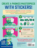 Learn by Sticker: Beginning Phonics: Use Phonics to Create 10 Friendly Monsters!
