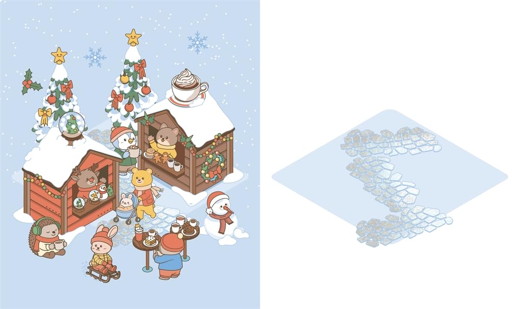 Cozy Christmas: Over 500 Reusable Stickers! (Cute 'n' Cozy Sticker Therapy Series)