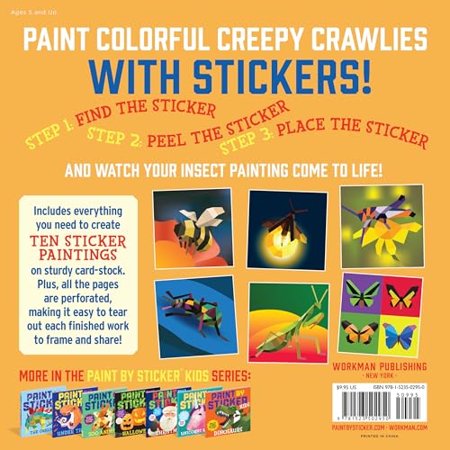 Paint by Sticker Kids: Beautiful Bugs: Create 10 Pictures One Sticker at a Time!