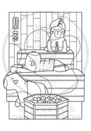 Super-Cute Capybaras: A Cozy Creatures Coloring Book