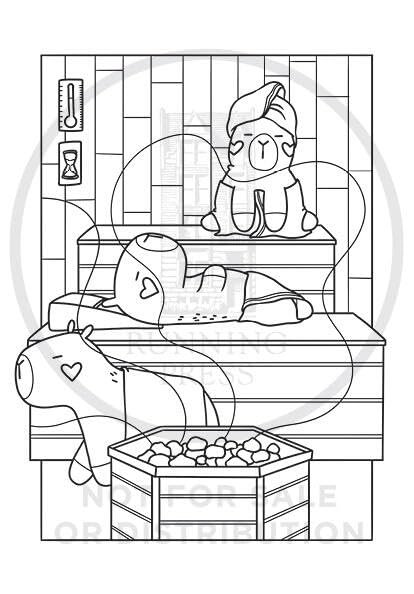 Super-Cute Capybaras: A Cozy Creatures Coloring Book