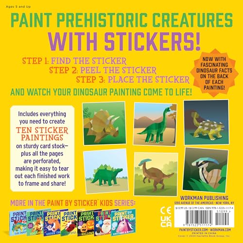 Paint by Sticker Kids: Dinosaurs: Create 10 Pictures One Sticker at a Time!