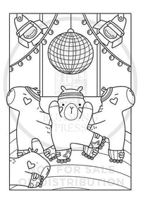 Super-Cute Capybaras: A Cozy Creatures Coloring Book