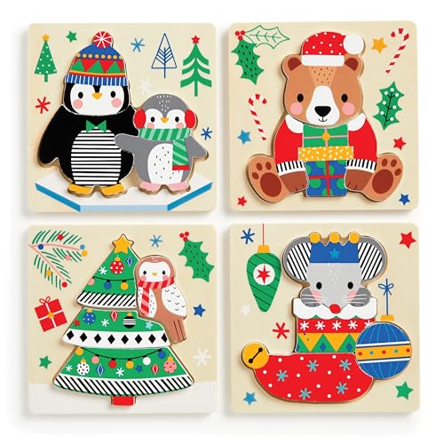 Christmas – Set Of 4 Wood Puzzles