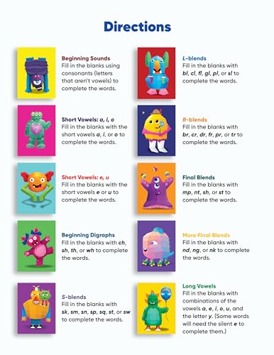 Learn by Sticker: Beginning Phonics: Use Phonics to Create 10 Friendly Monsters!