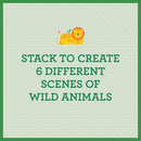 Petit Collage Wild Animals Puzzle Blocks
